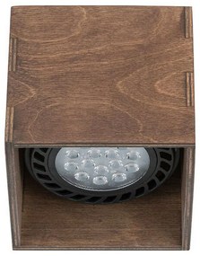 Φωτιστικό Οροφής - Σποτ Dale 7612 1xGU10 15W Dark Brown Nowodvorski Ξύλο