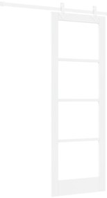 vidaXL Συρόμενη Πόρτα  με Σετ Υλικών Λευκή 73.5x211 εκ. Συμπαγές Ξύλο Πεύκο