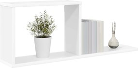 vidaXL Κρεμαστά ράφια Λευκό 80 x 15 x 30 εκ Επεξεργασμένο Ξύλο
