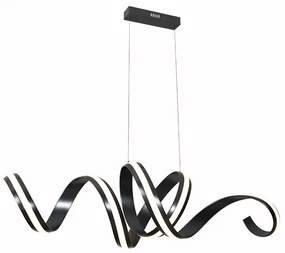 Φωτιστικό Κρεμαστό Μαύρο 125xH150cm Led 55w 3000K 3000lm Triac Dimmable Sun Light UBAN-120S
