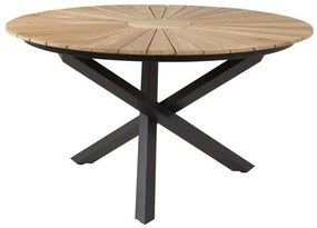 Τραπέζι εξωτερικού χώρου Dallas 2811, Ξύλο, 76cm, Μαύρο, Ξύλο Teak, Μέταλλο, Ξύλο: Ξύλο Teak | Epipla1.gr
