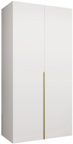 Ντουλάπα Alicante Δίφυλλη-Λευκό - Χρυσό