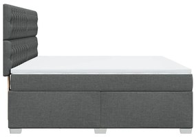 ΚΡΕΒΑΤΙ BOXSPRING ΜΕ ΣΤΡΩΜΑ ΣΚΟΥΡΟ ΓΚΡΙ 180X200 ΕΚ ΥΦΑΣΜΑΤΙΝ 3290575