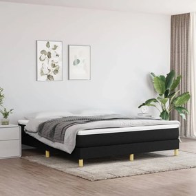 Πλαίσιο Κρεβατιού Boxspring Μαύρο 160x200 εκ. Υφασμάτινο - Μαύρο