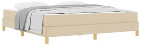 vidaXL Κρεβάτι με ελατήρια Κρέμα και Καφέ 180 x 200 cm