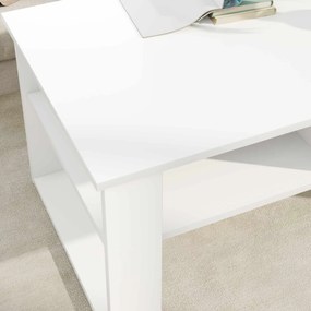 vidaXL Τραπεζάκι σαλονιού Λευκό 96 x 54 x 44 εκ Επεξεργασμένο ξύλο