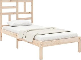vidaXL Πλαίσιο Κρεβατιού 75 x 190 εκ. από Μασίφ Ξύλο Small Single