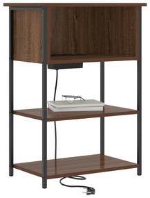 vidaXL Κομοδίνο Καφέ δρυς 55 x 31 x 76 εκ Επεξεργασμένο ξύλο