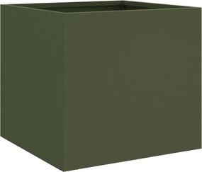 vidaXL Ζαρντινιέρες 2 τεμ. Λαδί 32x30x29 εκ. από Ατσάλι