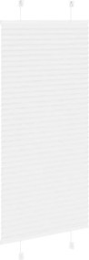 vidaXL Πλισέ περσίδα Λευκό 55x150 cm Πλάτος υφάσματος 54,4 cm