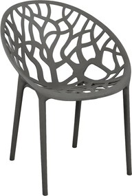 Πολυθρόνα Daren pakoworld pp σε ανθρακί απόχρωση 59x60x79,5εκ