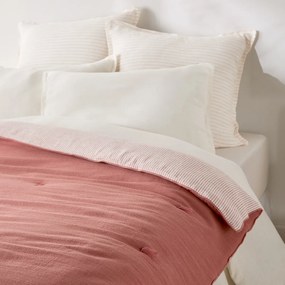 Κάλυμμα κρεβατιού 2 όψεων από βαμβάκι και λινό