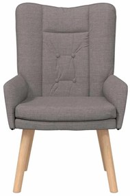 vidaXL Χαλαρωτική Πολυθρόνα Taupe 63 x 67 x 94 εκ. ύφασμα