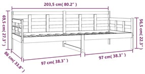 ΚΑΝΑΠΕΣ ΚΡΕΒΑΤΙ ΛΕΥΚΟ 80 X 200 ΕΚ. ΑΠΟ ΜΑΣΙΦ ΞΥΛΟ ΠΕΥΚΟΥ 820363