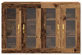 vidaXL Επιτοίχιο ντουλάπι 2 pcs Παλαιό ξύλο 69.5 x 34 x 90 εκ.