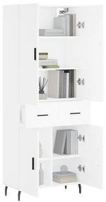 vidaXL Ντουλάπι Λευκό 69,5x34x180 εκ. από Επεξεργασμένο Ξύλο