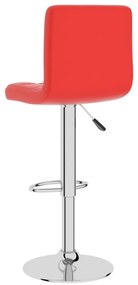 vidaXL Σκαμπό Μπαρ Κόκκινο από Συνθετικό Δέρμα