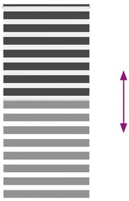 vidaXL Ζέβρα τυφλή Μαύρο Πλάτος υφάσματος 95,9 εκ. Πολυεστέρας