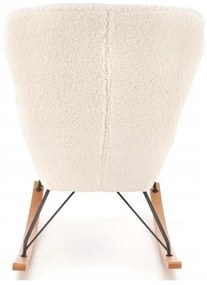 Κουνιστή καρέκλα Houston 1590, Κρεμ, Μαύρο, Ανοιχτό καφέ, 106x72x100cm, 13 kg, Ταπισερί, Ξύλινα, Πλαστικοποιημένη μοριοσανίδα, Ξύλο | Epipla1.gr