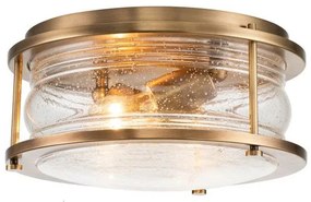 Πλαφονιέρα Φωτιστικό Μπάνιου 2xE27 IP44 Ashland Bay Quintiesse Elstead Lighting QN-ASHLANDBAY-F-NBR-BATH Ορείχαλκος