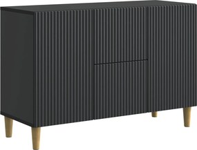 vidaXL Πλαϊνό γραφείο Μαύρο 89 x 34,5 x 60 εκ. Επεξεργασμένο Ξύλο