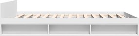 vidaXL Πλαίσιο Κρεβατιού με Συρτάρια Χωρίς Στρώμα Λευκό 150x200 εκ.