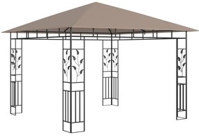 vidaXL Κιόσκι με Αντικουνουπικό Δίχτυ Taupe 3x3x2,73 μ. / 180 γρ./μ²
