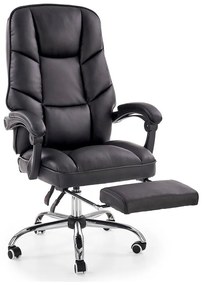 Καρέκλα γραφείου Houston 437, Μαύρο, 118x66x70cm, 22 kg, Με μπράτσα, Με ρόδες, Μηχανισμός καρέκλας: Κλίση | Epipla1.gr
