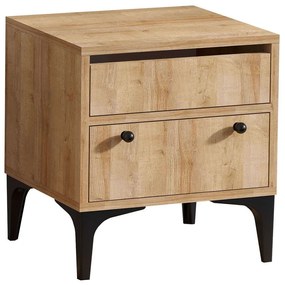 Κομοδίνο Orabella 393MRD1204 45x40x51cm Oak-Black