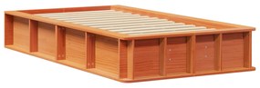 vidaXL Σκελετός Κρεβατιού Καφέ κεριού 90 x 190 cm Μασίφ ξύλο