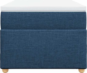 vidaXL Κρεβάτι Boxspring με Στρώμα Μπλε 100 x 200 εκ. Υφασμάτινο