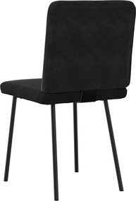 vidaXL Καρέκλες Τραπεζαρίας 4 τεμ. Μαύρες Βελούδινες