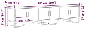 ΈΠΙΠΛΟ ΤΗΛΕΟΡΑΣΗΣ SONOMA ΔΡΥΣ 180X34X41 ΕΚ. ΕΠΕΞΕΡΓΑΣΜΕΝΟ ΞΥΛΟ 848590