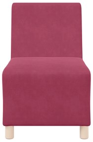 vidaXL Καναπέδες 3 pcs Μπορντό 55 x 74 x 82 εκ. Βελούδο