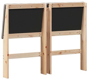 vidaXL Ταπετσαρισμένο κεφαλάρι Taupe 120 cm Στερεά ξυλεία πεύκου