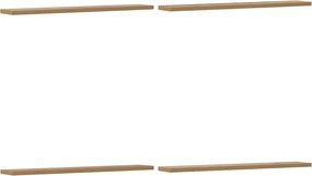 vidaXL Ράφια Τοίχου 4 τεμ. Artisan Δρυς 60x20x1,5εκ. από Επεξεργ. Ξύλο