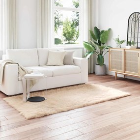 vidaXL Χαλί από τεχνητό πρόβειο δέρμα TAFALLA Μπεζ 100 x 200 cm