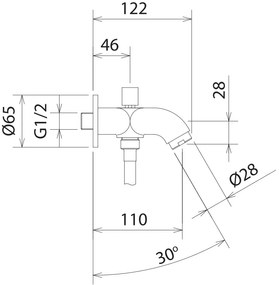 Στόμιο πλήρωσης μπανιέρας LaTorre New Tech 12144