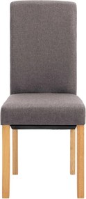 vidaXL Καρέκλες Τραπεζαρίας 4 τεμ. Γκρι / Μπεζ Υφασμάτινες