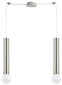 Φωτιστικό Οροφής Adept Tube 77-8661 30x11x300cm 2xE27 60W Nickel Homelighting