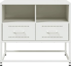 vidaXL Έπιπλο Τηλεόρασης Λευκό 68x39x60,5 εκ. από Χάλυβα