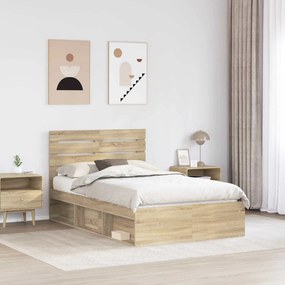 vidaXL Σκελετός Κρεβατιού Sonoma δρυς 120 x 200 cm