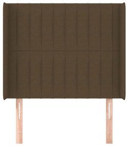 Κεφαλάρι με Πτερύγια Σκούρο Καφέ 93x16x118/128 εκ.Υφασμάτινο - Καφέ