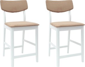 vidaXL Καρέκλες φαγητού 2 pcs Λευκό 48 x 49 x 95 εκ.