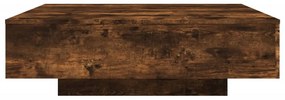 vidaXL Τραπεζάκι Σαλονιού Καπνιστή Δρυς 100x100x31 εκ. Επεξεργ. Ξύλο