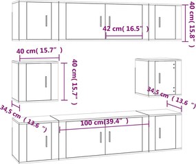 vidaXL Σετ Επίπλων Τηλεόρασης 8 Τεμαχίων Sonoma Δρυς Επεξ. Ξύλο