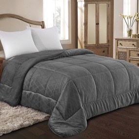 Κουβερτοπάπλωμα Ανάγλυφο Flannel 220×240 ADAM HOME (812) ANTHRACITE 220X240