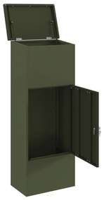 vidaXL Θυρίδα Πακέτων Λαδί 44.5 x 29 x 110.5 εκ Ατσάλι