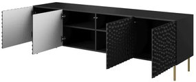 HOLE TV Stand 190 black mat/ black mat DIOMMI CAMA-HOLE-RTV-190-CZ/CZ