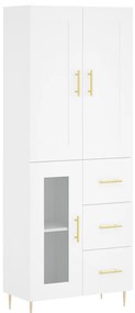 vidaXL Ντουλάπι Λευκό 69,5x34x180 εκ. από Επεξεργασμένο Ξύλο